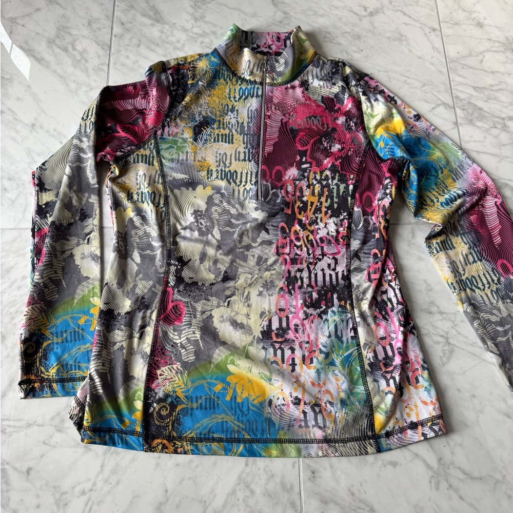 SNO SKINS Pink and Black zip Top